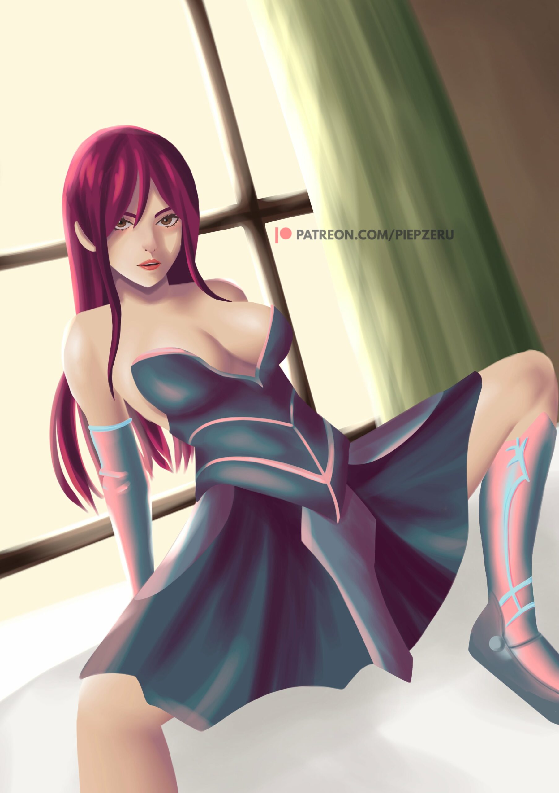 [Erza Scarlet] has a secret under her skirt (Piepzeru) [Fairy Tail]