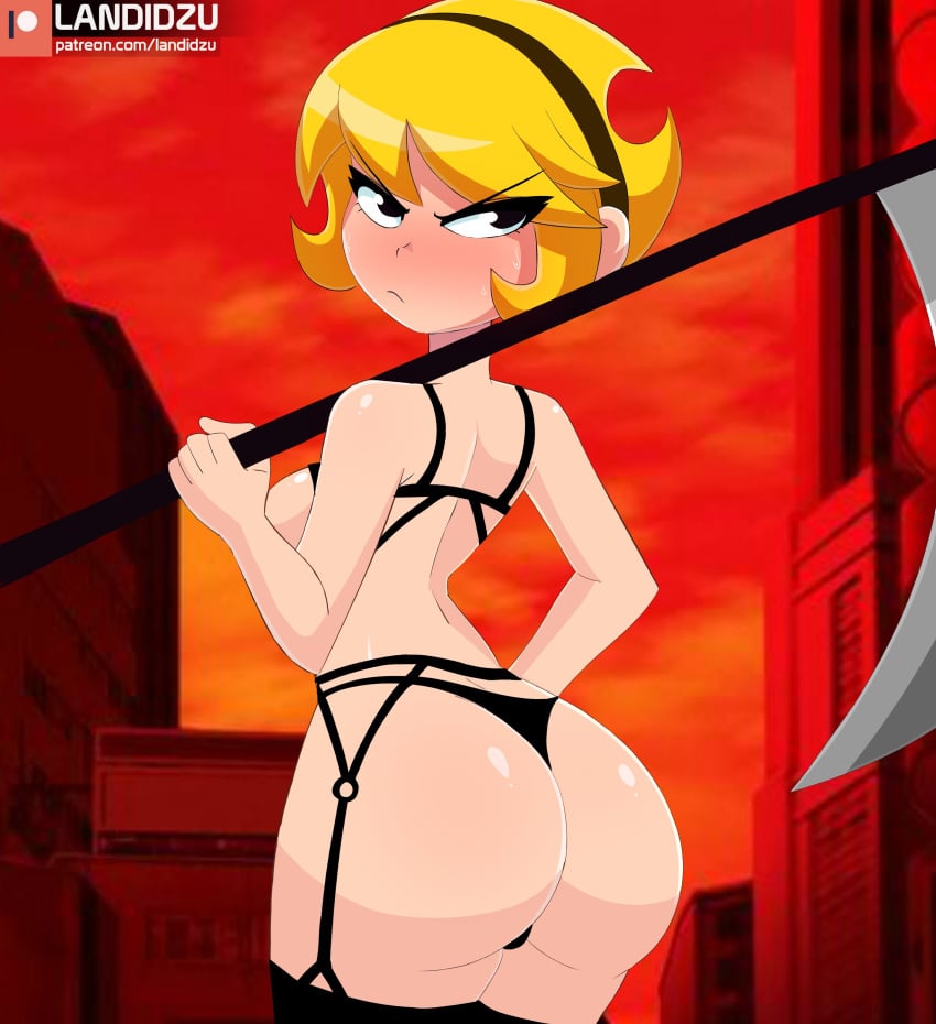 Mandy with the Grim Reaper’s Scythe (Landidzu) [The Grim Adventures of Billy and Mandy]