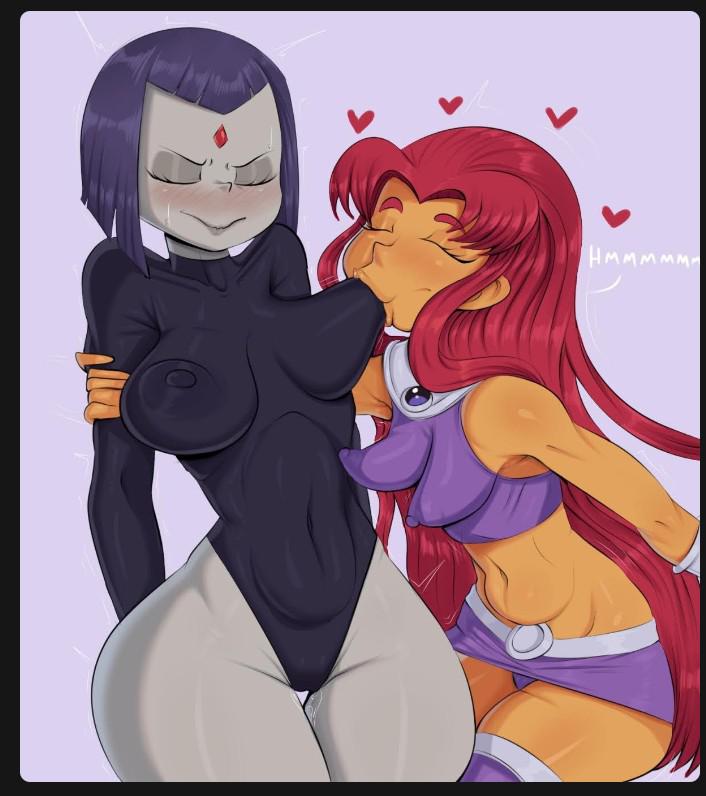 Starfire and raven hentai