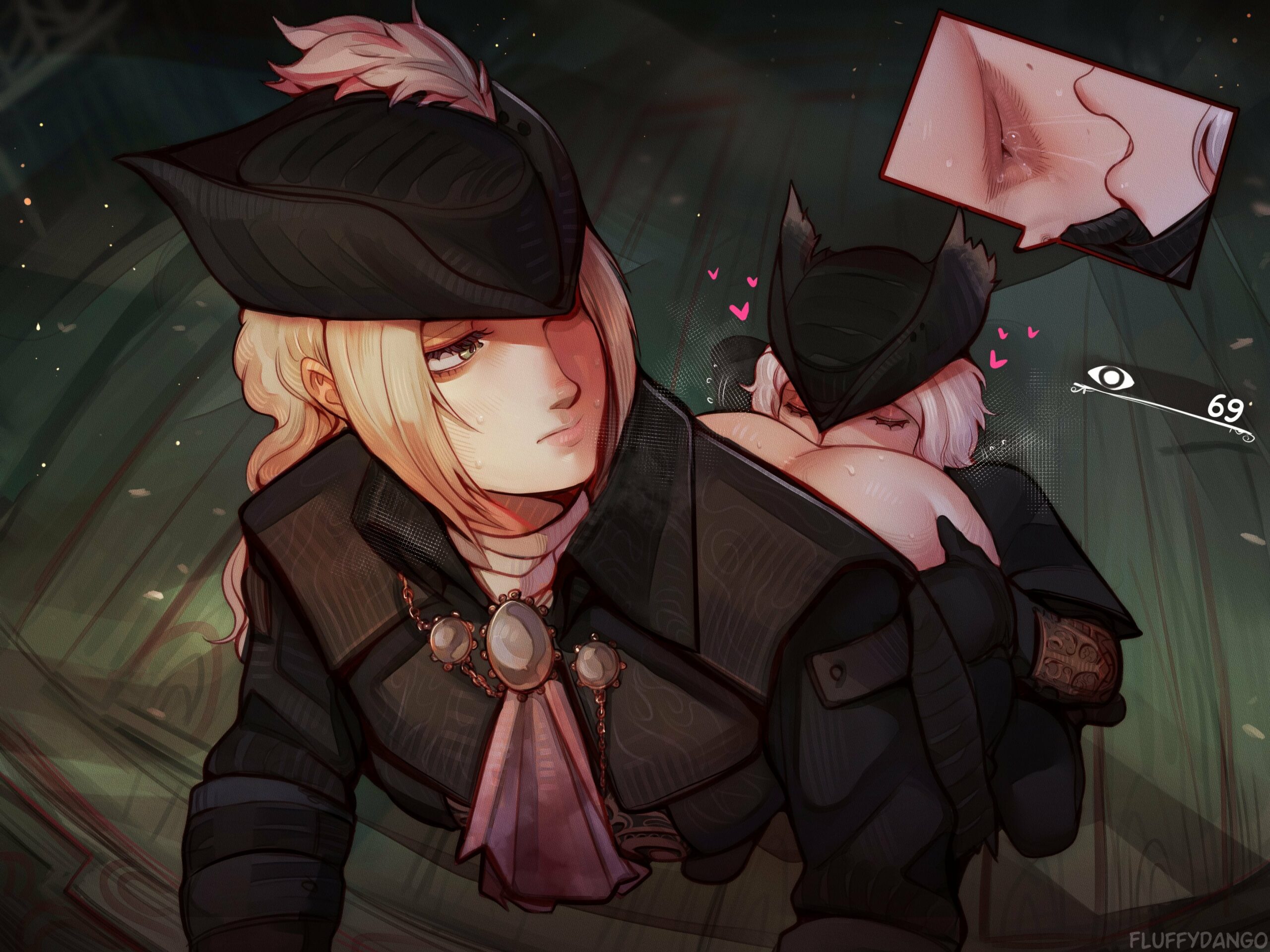 Worshipping Lady Maria’s ass (FluffyDango)[Bloodborne]