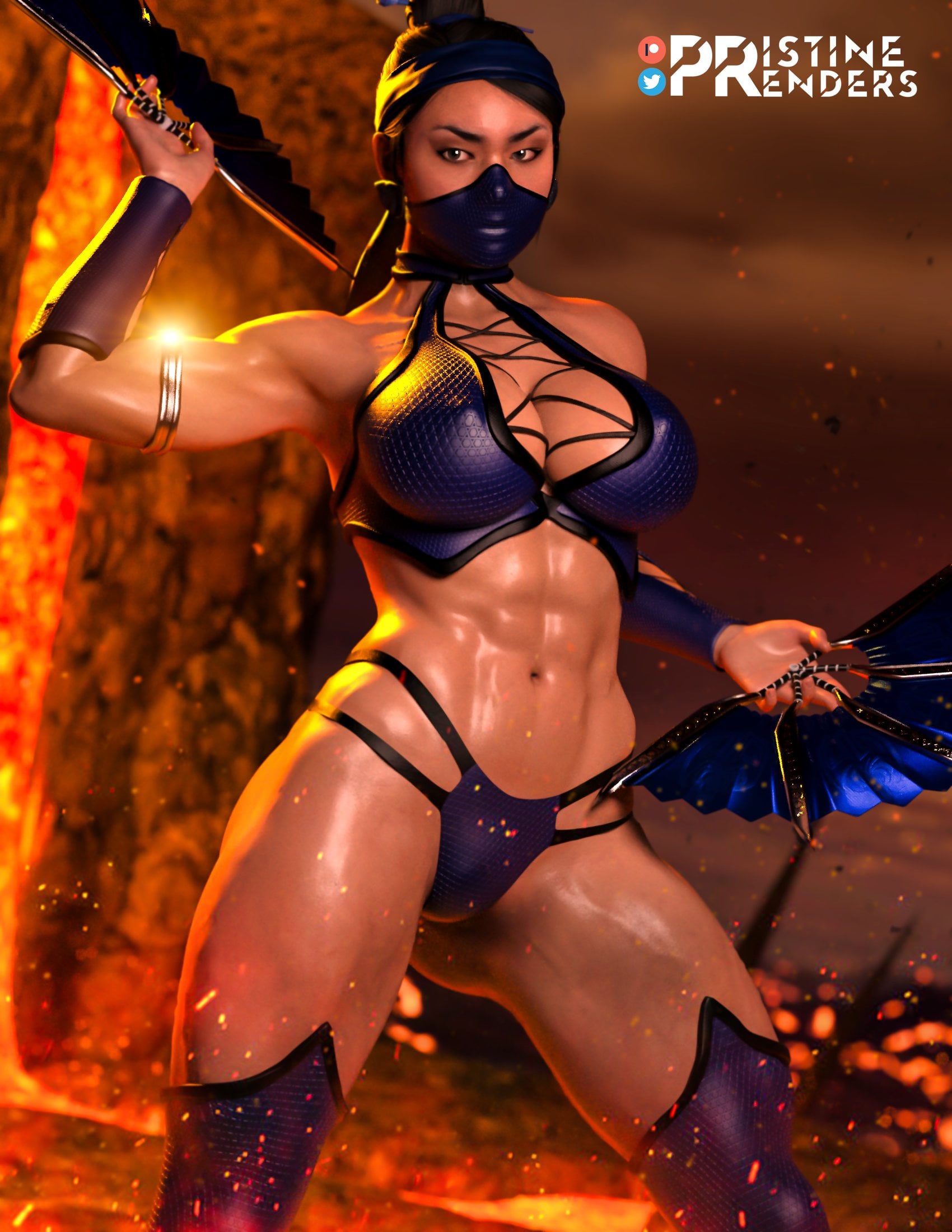 Kitana, (PristineRender) [Mortal Kombat]