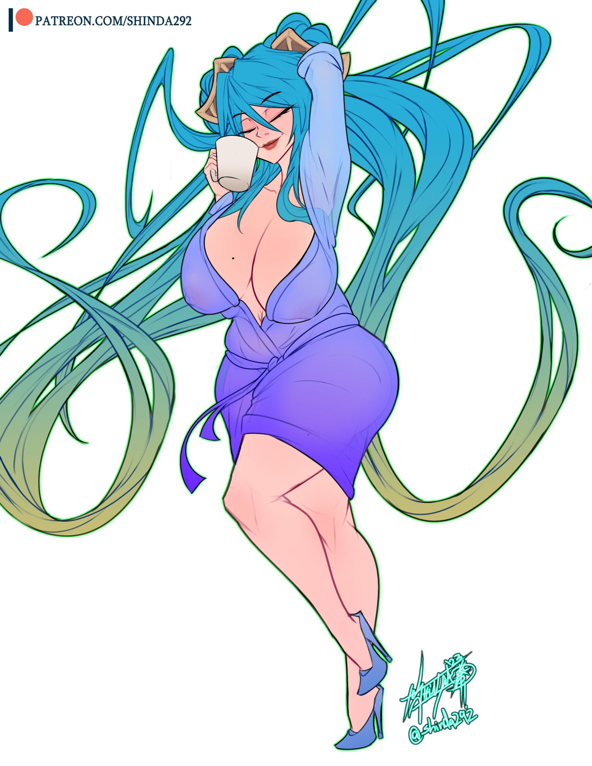 [OC] THICC Mommy Sona in the morning (Shinda292)