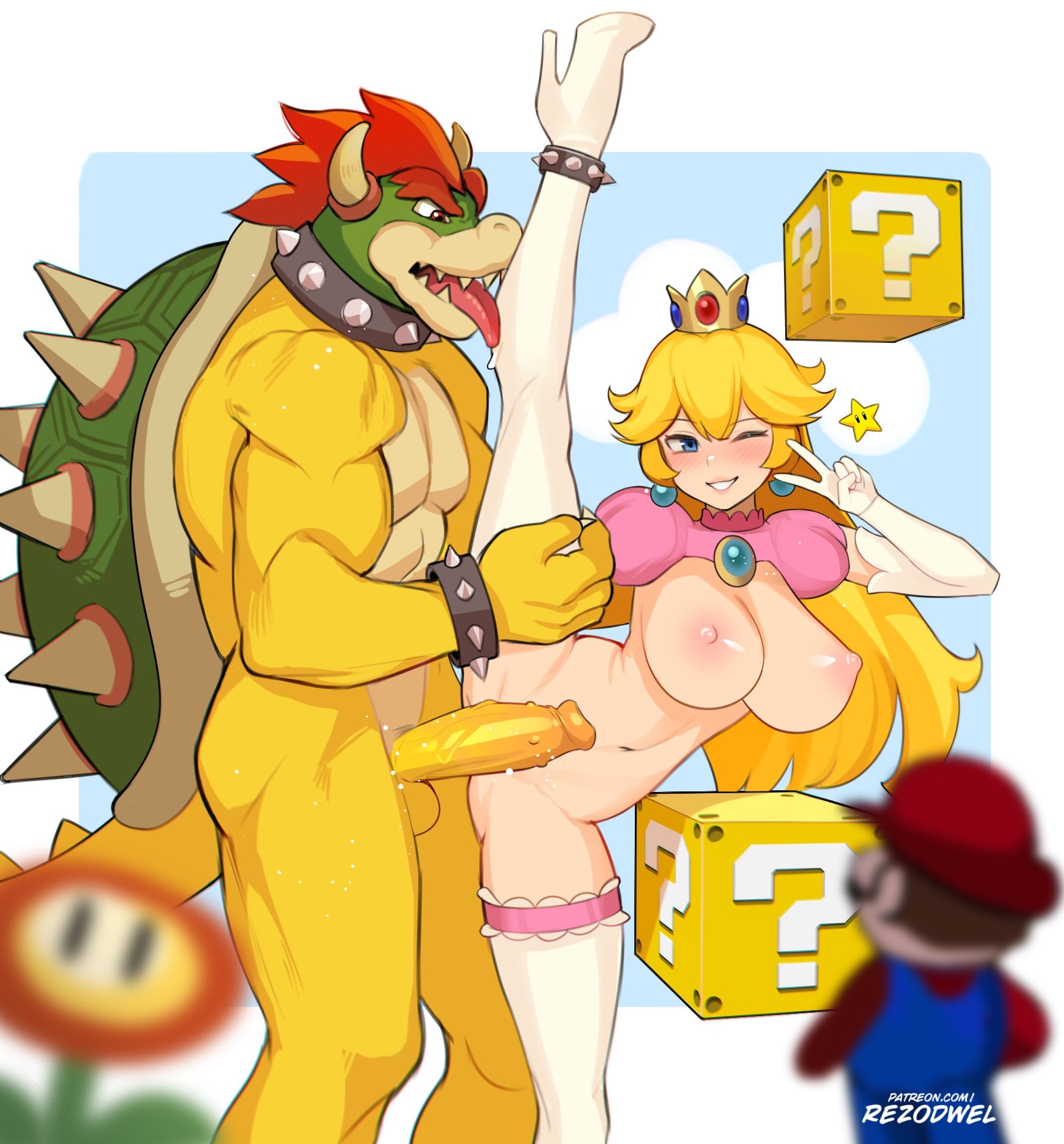 Peach kidnapped by Bowser, yet again (rezodwel)