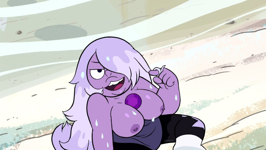 Cartoon Porn – 1girl 1girl ambyva amethyst (steven universe) beach big breasts breasts