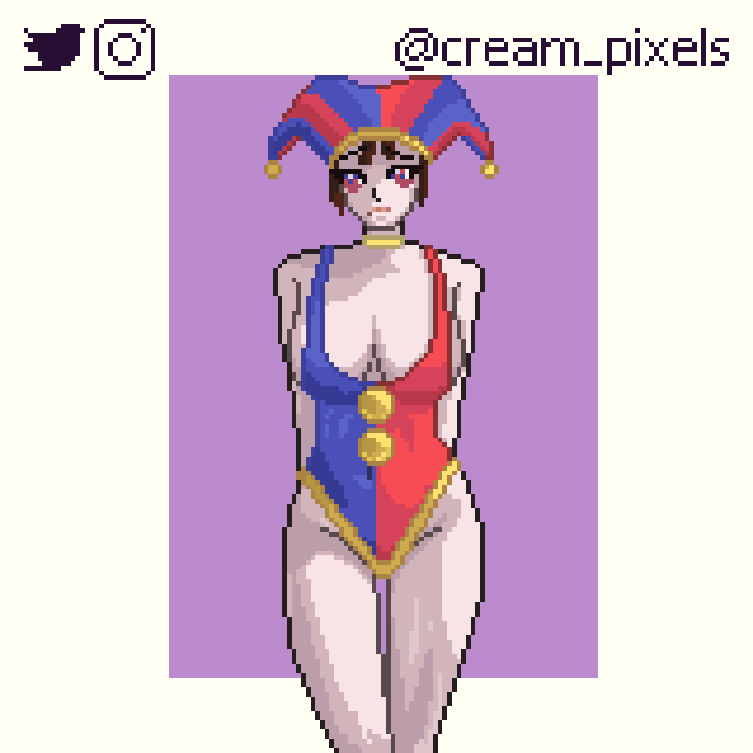 Pomni in hot pixels (Cream_pixels) [The Amazing Digital Circus]