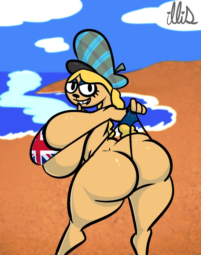 Cartoon Porn – 1girl 1girl anthro ass beach big breasts bikini bikini thong bikini top