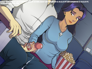 Cartoon Porn – 1boy 1girl big breasts blue hair breasts brown eyes cartoon milf clothed