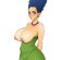 Cartoon Porn – big breasts blue hair cartoon milf dress erect nipples green dress marge