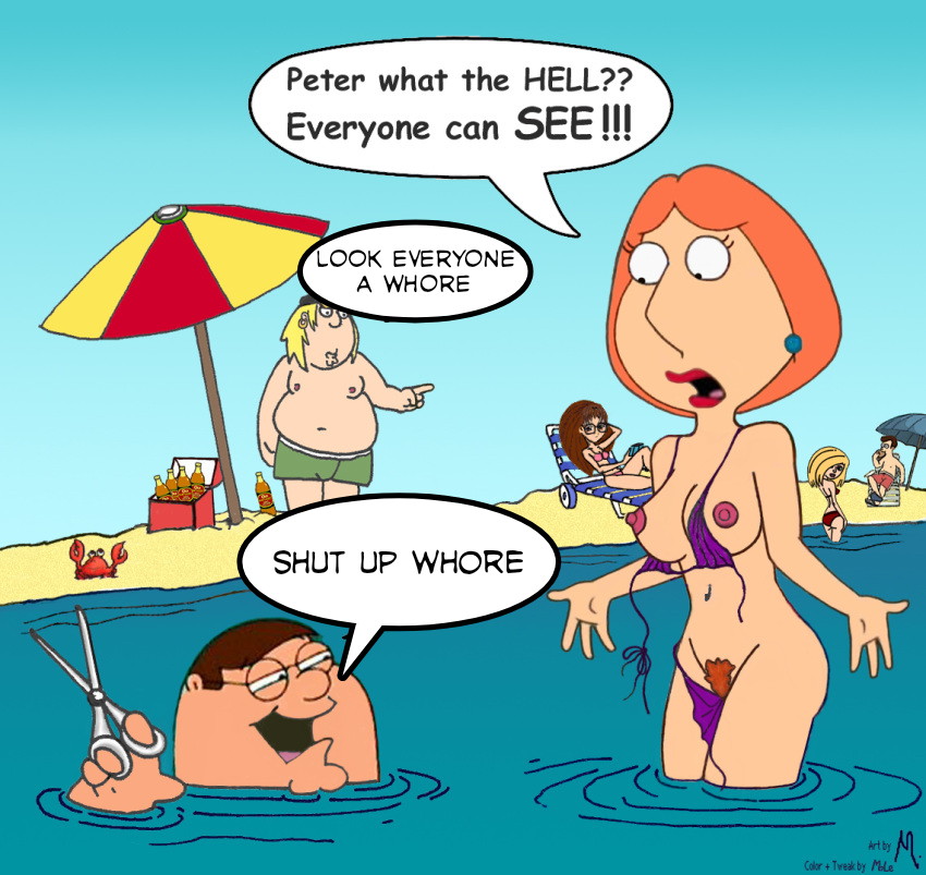 Cartoon Porn – beach big breasts breasts cartoon milf chris griffin dialogue family guy