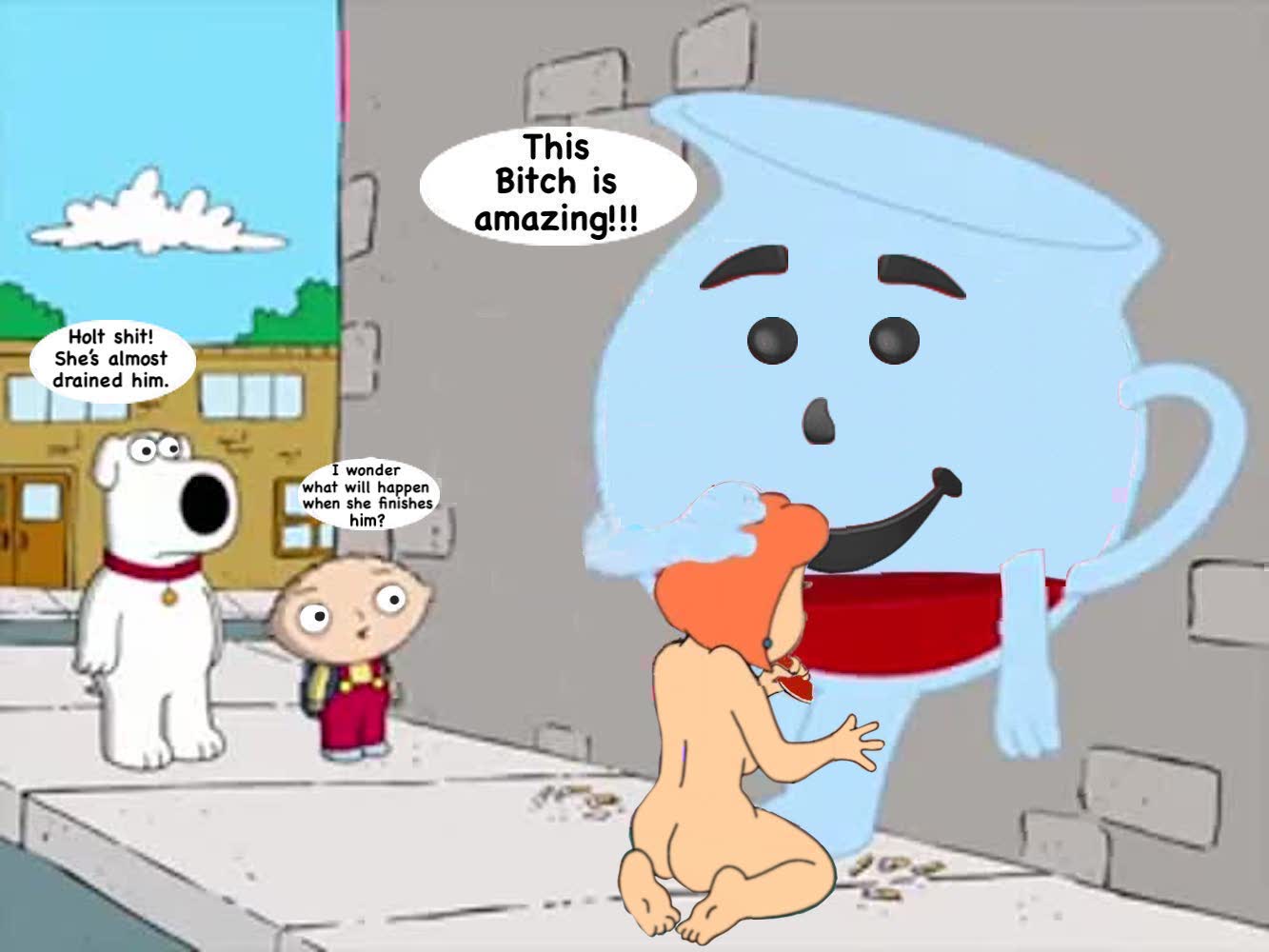 Cartoon Porn – big breasts brian griffin cartoon milf cheating wife crossover family guy