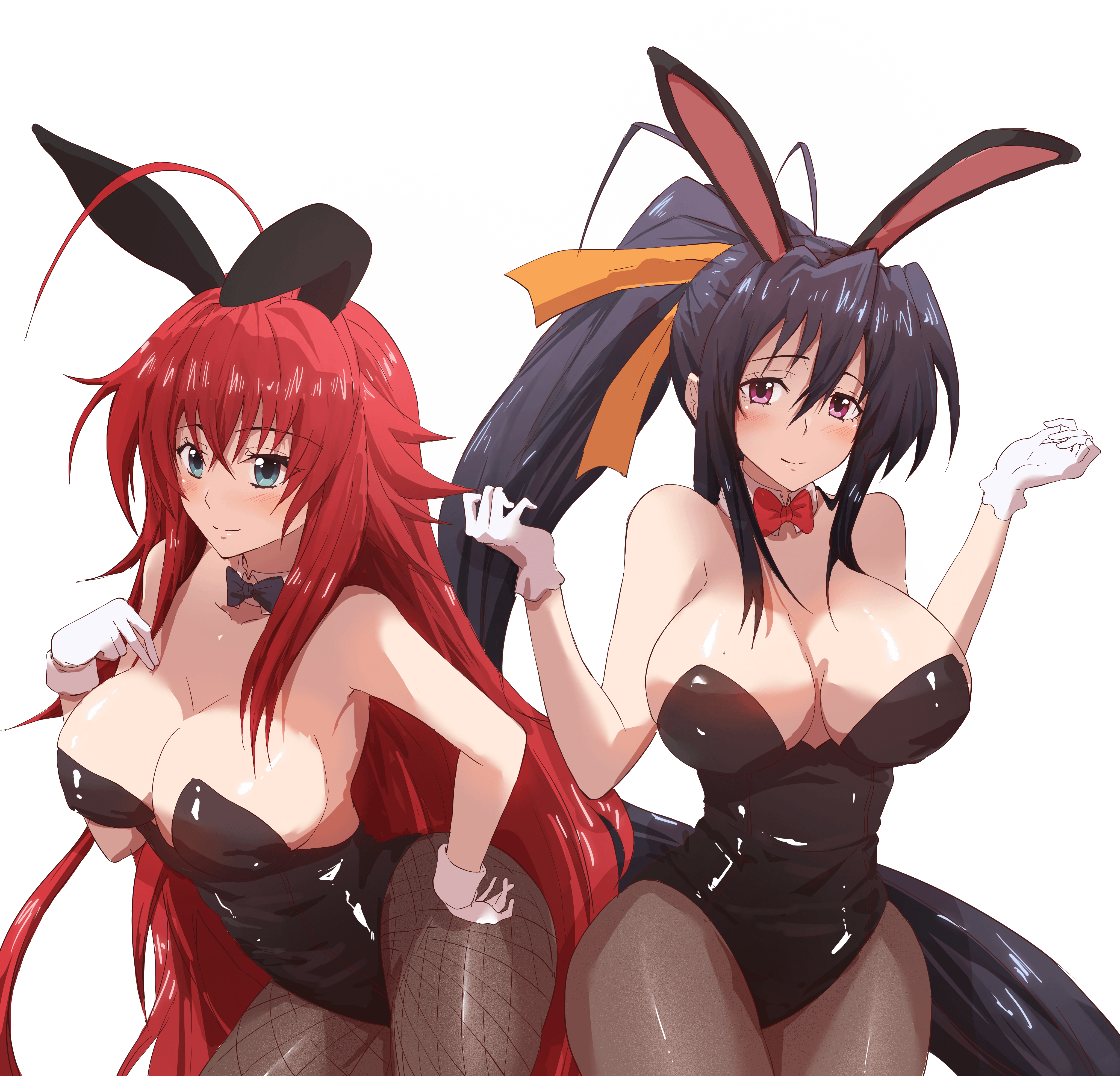 Rias and Akeno Bunny girl ( Art by Me)