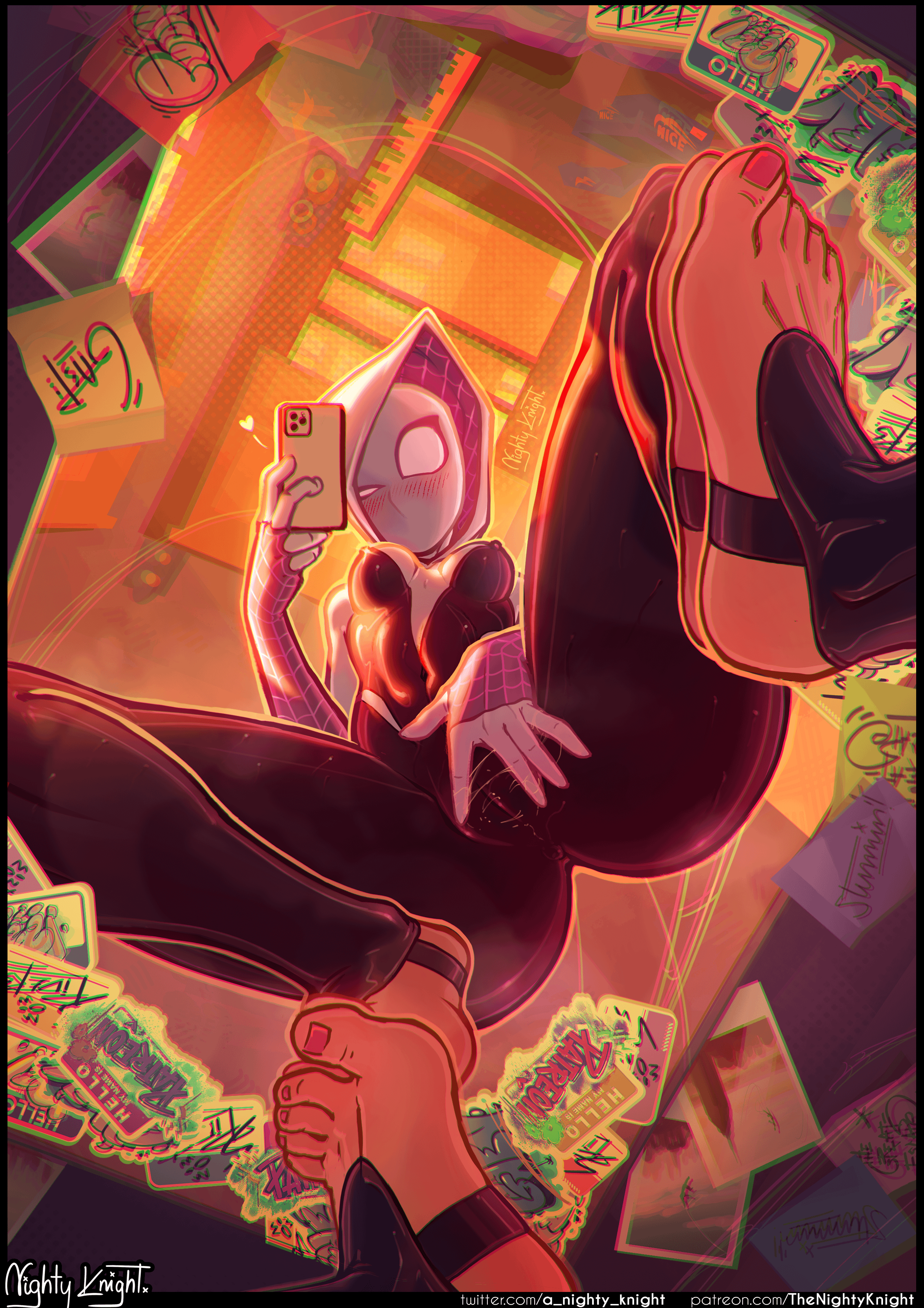 Spider-Gwen’s costume mirror selfie (by me)