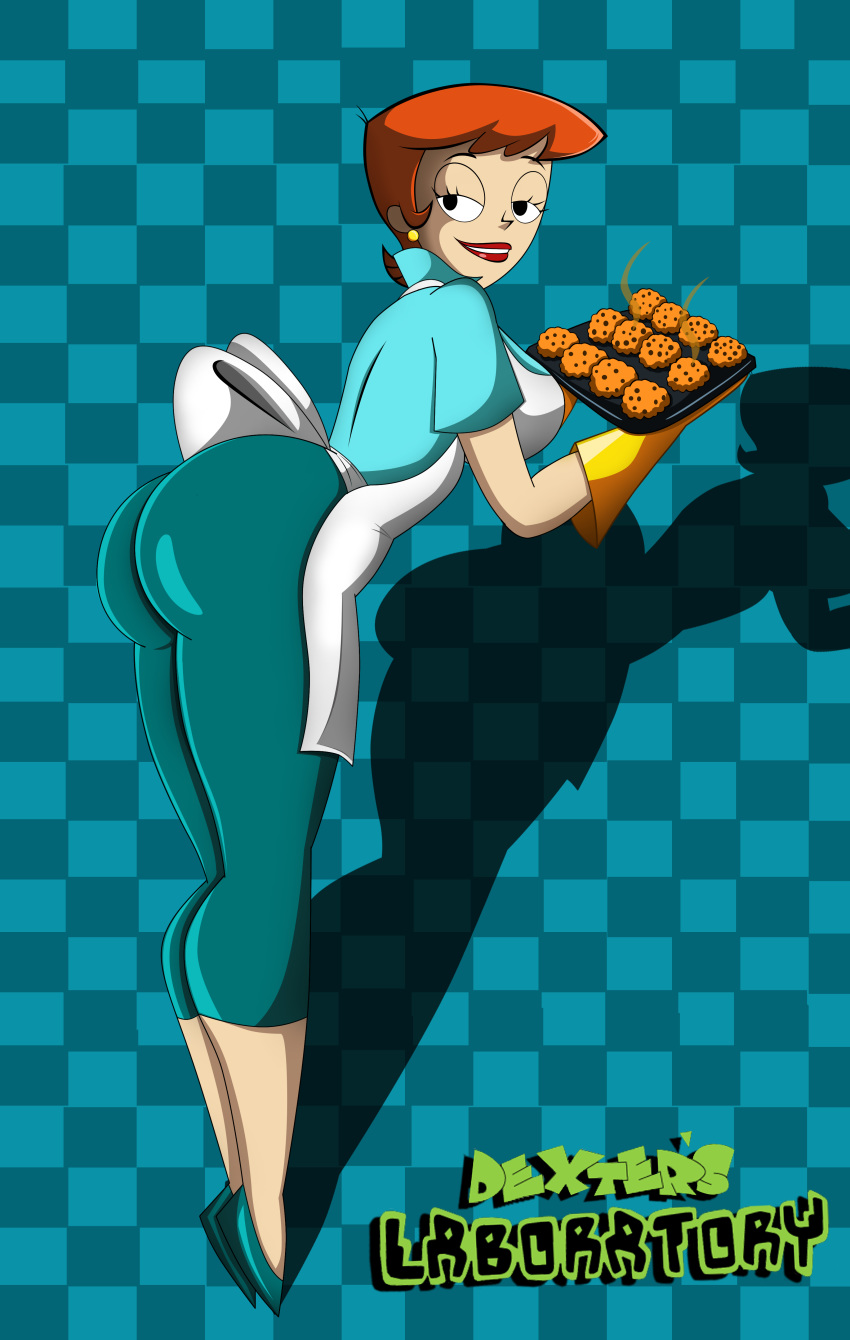 ass big_ass big_breasts breasts cartoon_milf dexter's_laboratory dexter's_mom green_eyes grimphantom lipstick redhead