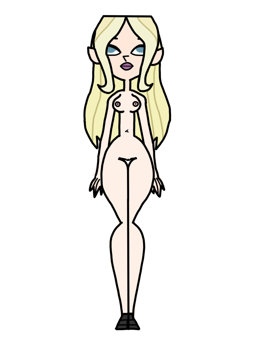 accurate_art_style blonde_hair blue_eyes cartoon_network dawn_(tdi) mystical pale-skinned_female pale_skin simple_background thigh_gap total_drama:_revenge_of_the_island total_drama_island