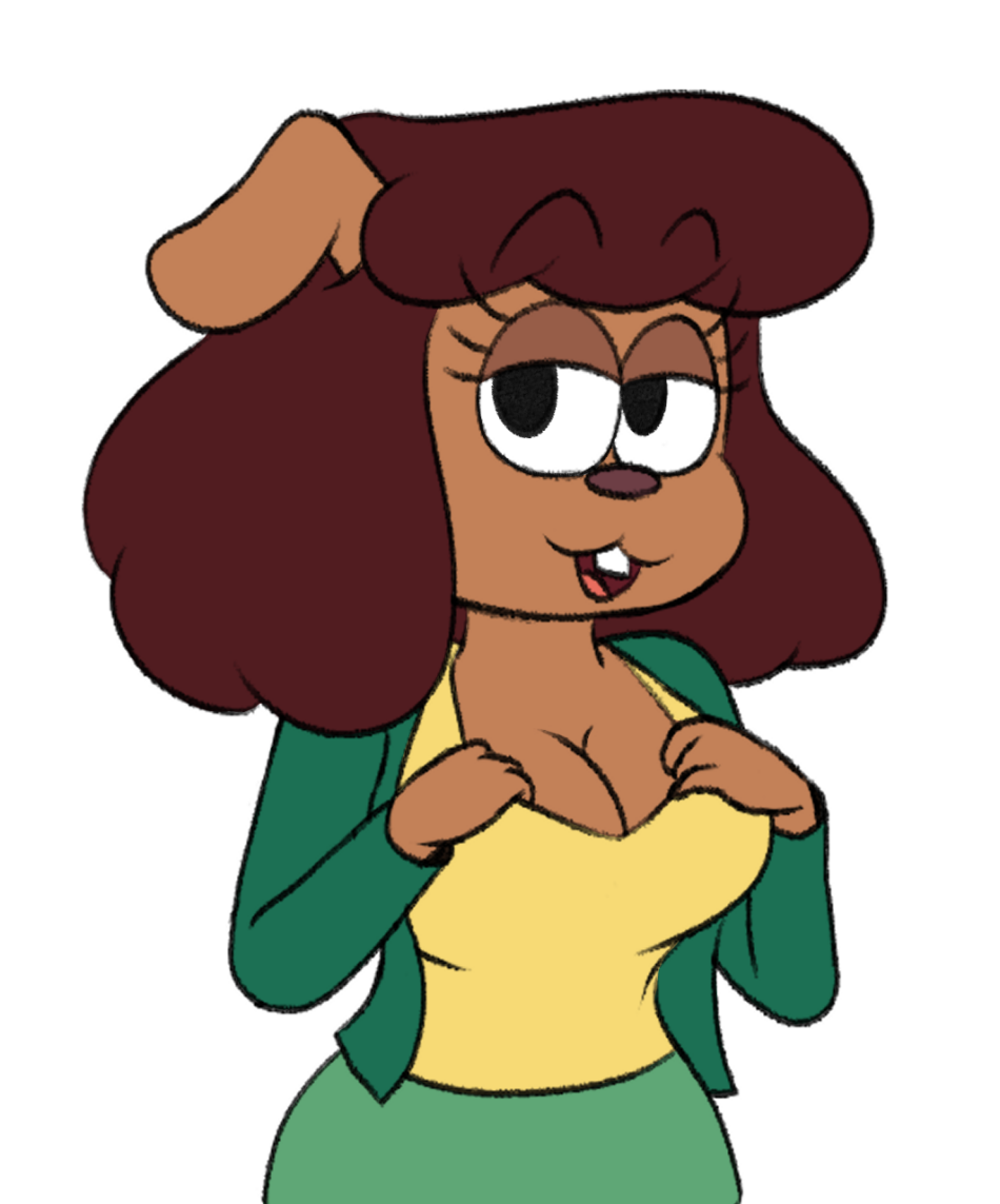 Cartoon Porn – 1girl anthro brown hair buckteeth canid canine canis carla (ok k.o.! lbh)