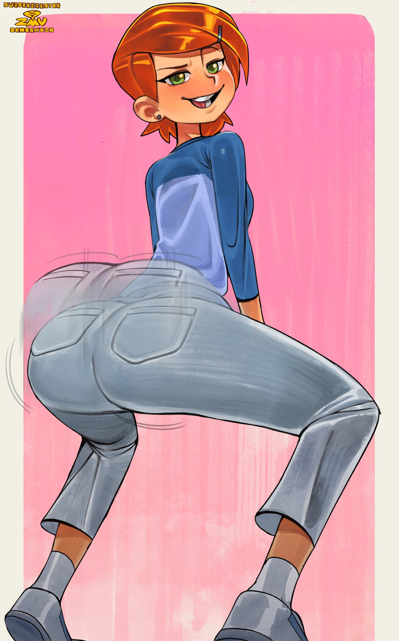 Cartoon Porn – 1girl arched back artist name ass ass shake back back view ben 10 big ass