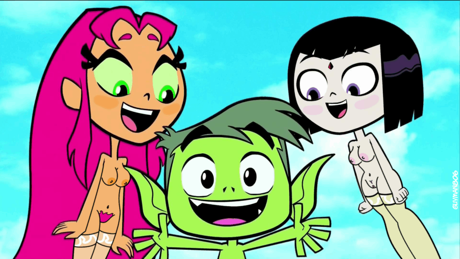 Cartoon Porn – 1boy 2 girls beast boy black eyes black hair breasts cartoon network dc
