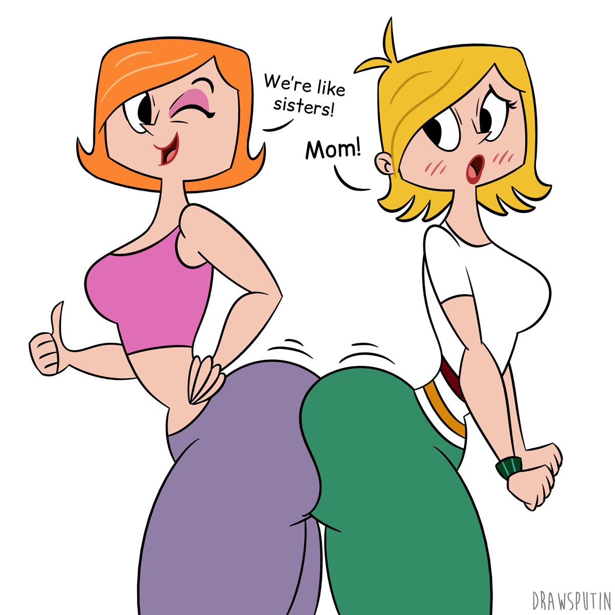 Cartoon Porn – 2 girls ass ass cheeks ass dough ass focus ass press ass rub ass to ass