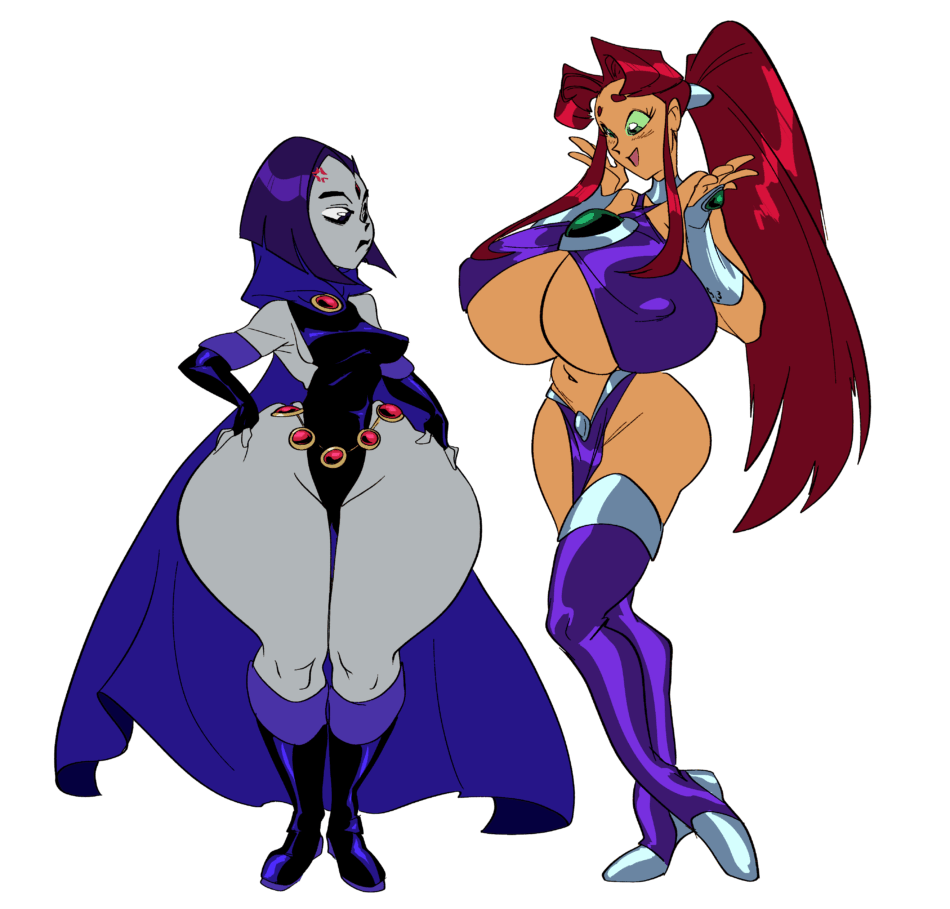 Cartoon Porn – 1girl big breasts bottom heavy breasts cartoon network dc comics raven (dc)