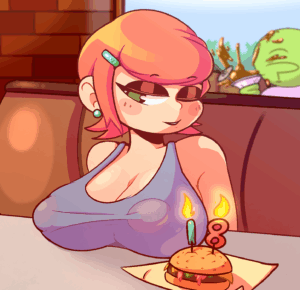 Cartoon Porn – aged up artist request ben 10 birthday birthday candles breasts burger