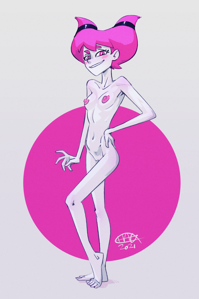 Cartoon Porn – 1girl 2021 cartoon network dc comics hagfish jinx looking at viewer nipples