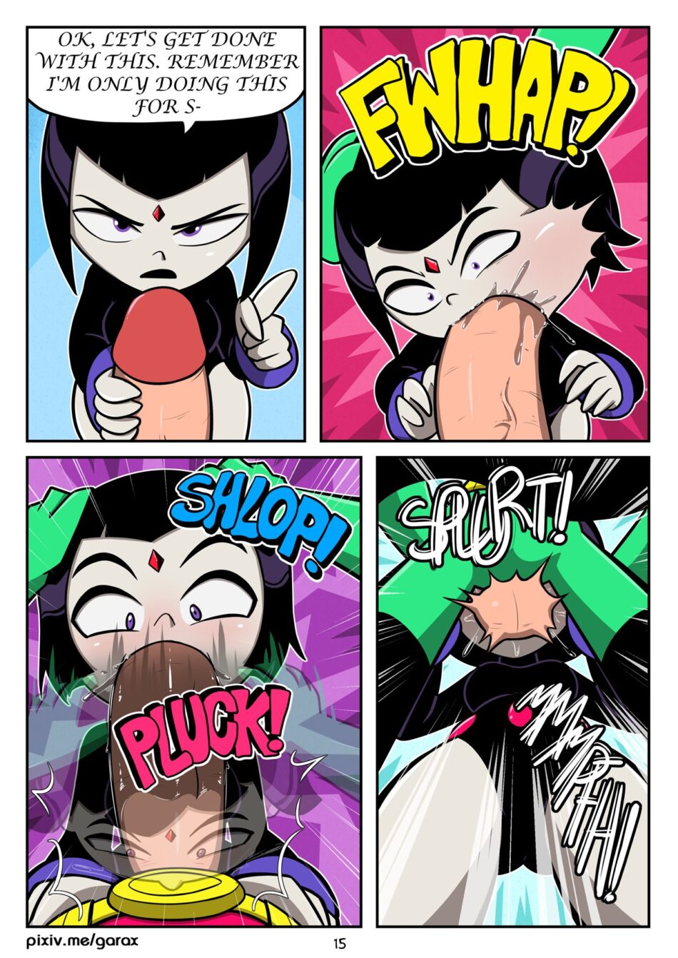 Cartoon Porn – cartoon network comic dc comics dick grayson garabatoz rachel roth raven