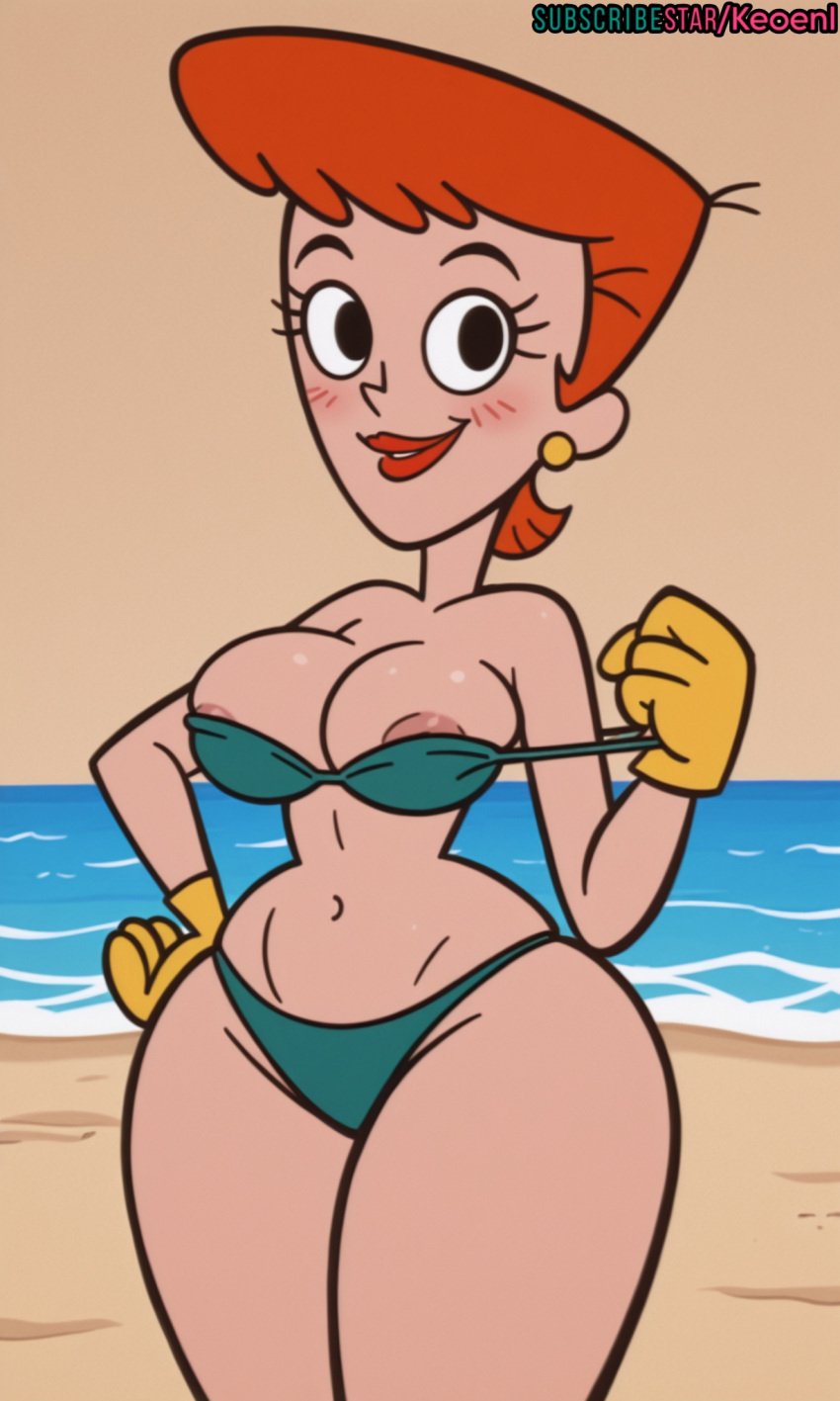 Cartoon Porn – 1girl apron areola areola slip beach big breasts bigass bigboobs bigtits