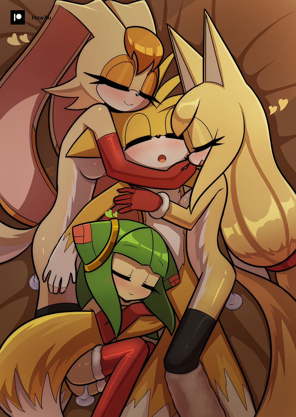 Cartoon Porn – 1boy 3girls 4kids entertainment after sex aged up alien areola areola peek