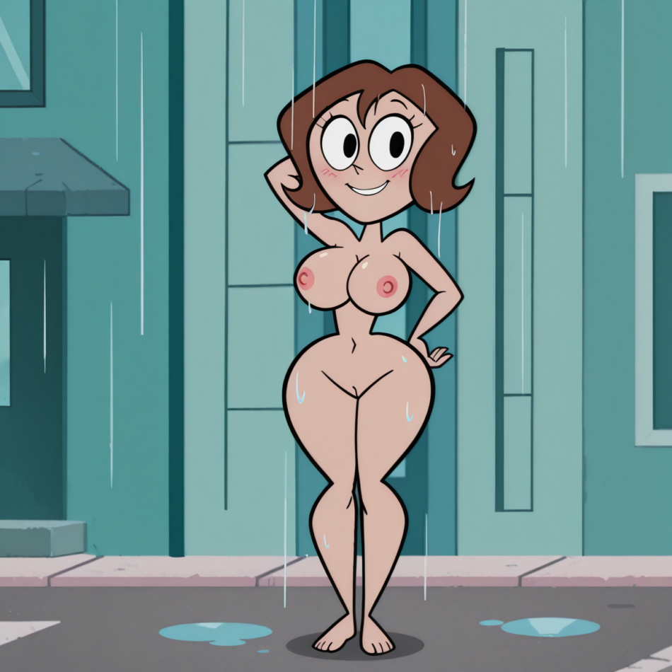 Cartoon Porn – 1female 1girl ai generated black eyes breasts brown hair cartoon network