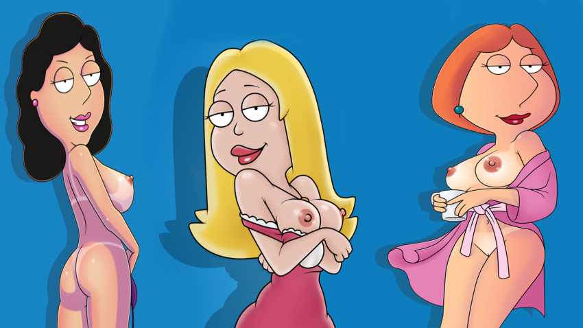 american_dad black_hair blonde_hair bonnie_swanson cartoon family_guy francine_smith lois_griffin milftoon red_hair