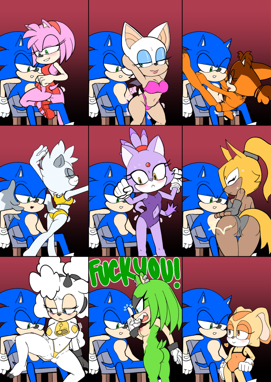 Cartoon Porn – 1boy 6+girls 9girls age difference amy rose angry annoyed anthro armpits ass