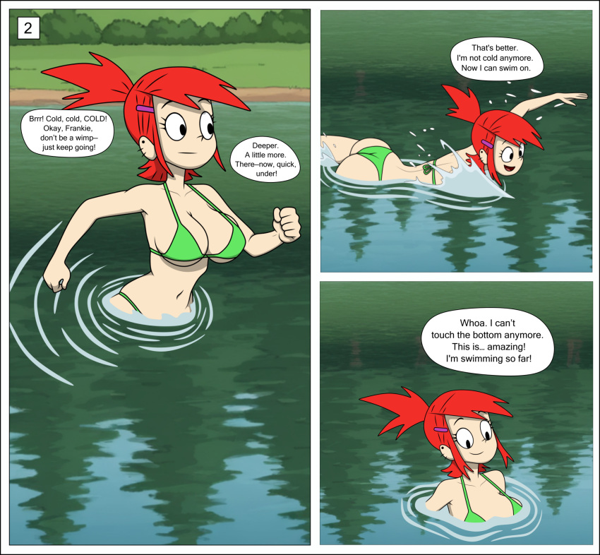 1girl ai_generated bikini cartoon_network comic female foster's_home_for_imaginary_friends frankie_foster sexfightfun solo