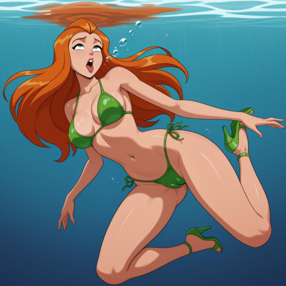 Cartoon Porn – 1girl ai generated asphyxiation bikini cartoon network drowned drowning