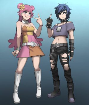 Cartoon Porn – 2 girls adapted costume ami onuki angry animification arm at side bare