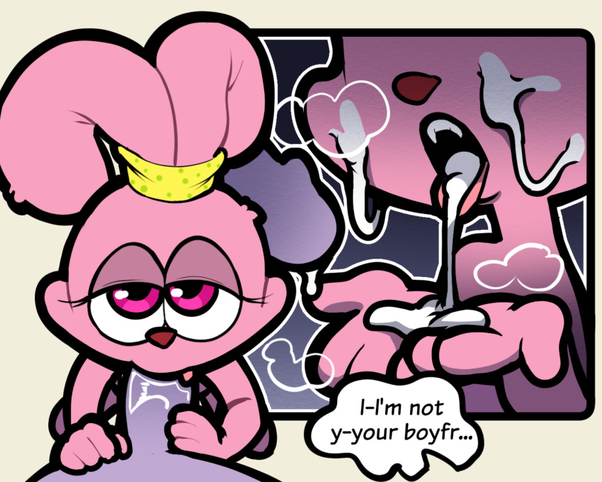 1boy 1girl 5:4 anthro anthro_penetrated bodily_fluids cartoon_network chowder chowder_(series) cum cum_from_mouth cum_in_mouth cum_inside cum_on_face cum_on_hand domestic_cat duo ellipsis english_text felid feline felis fellatio female female_penetrated genital_fluids genitals high_res hybrid itsunknownanon lagomorph leaking_cum leporid looking_at_viewer male male/female male_penetrating male_penetrating_female mammal narrowed_eyes nude oral oral_penetration panini_(chowder) penetration penile penile_penetration penis penis_in_mouth rabbit seductive sex speech_bubble text tongue tongue_out tongue_out_fellatio young young_anthro young_female young_penetrated