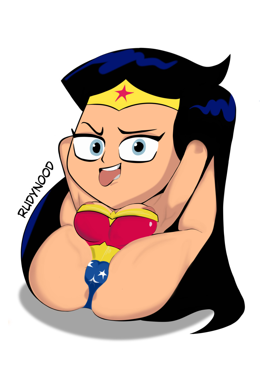 1girl cartoon_network dc diana_prince female justice_league rudynood solo teen_titans teen_titans_go wonder_woman wonder_woman_(teen_titans_go)