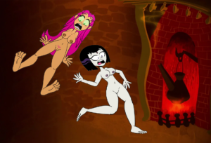 Cartoon Porn – 1girl 2025 2 girls alice in wonderland alien girl black hair breasts cartoon