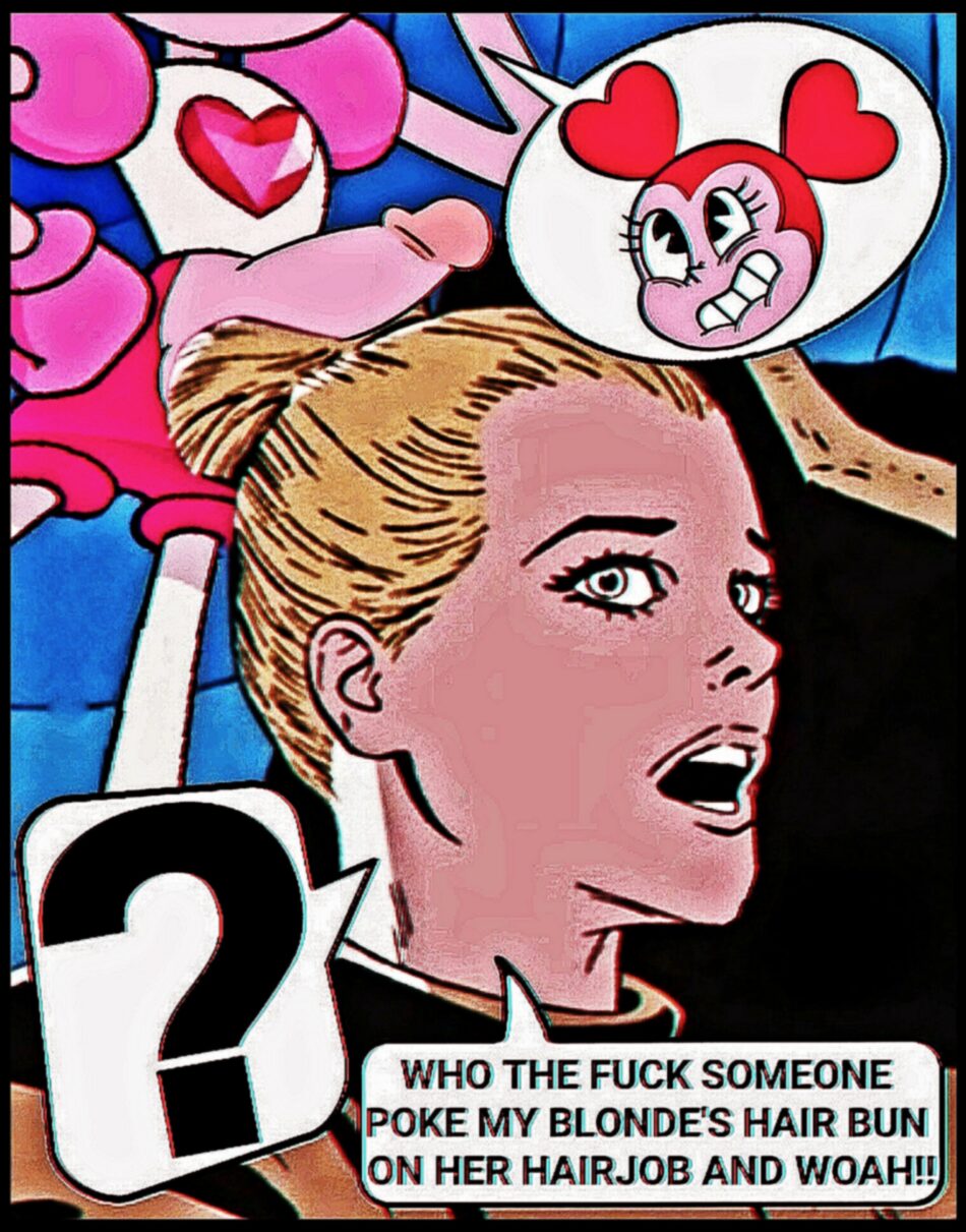 Cartoon Porn – background character big balls big penis black clothing blonde female blonde