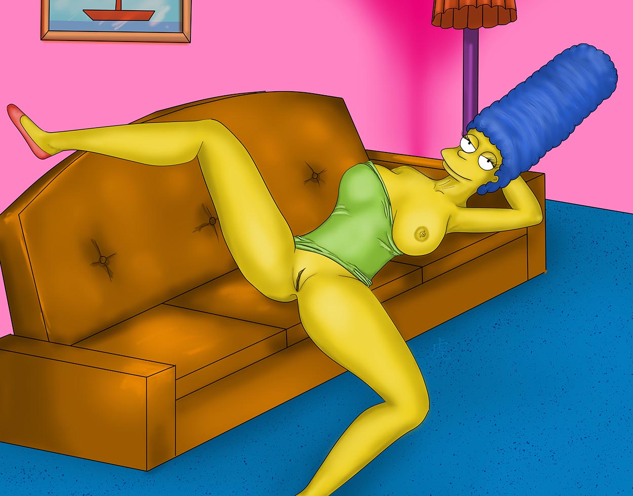 Cartoon Porn – 1girl big breasts breasts cartoon fanart marge simpson pussy pussy lips the