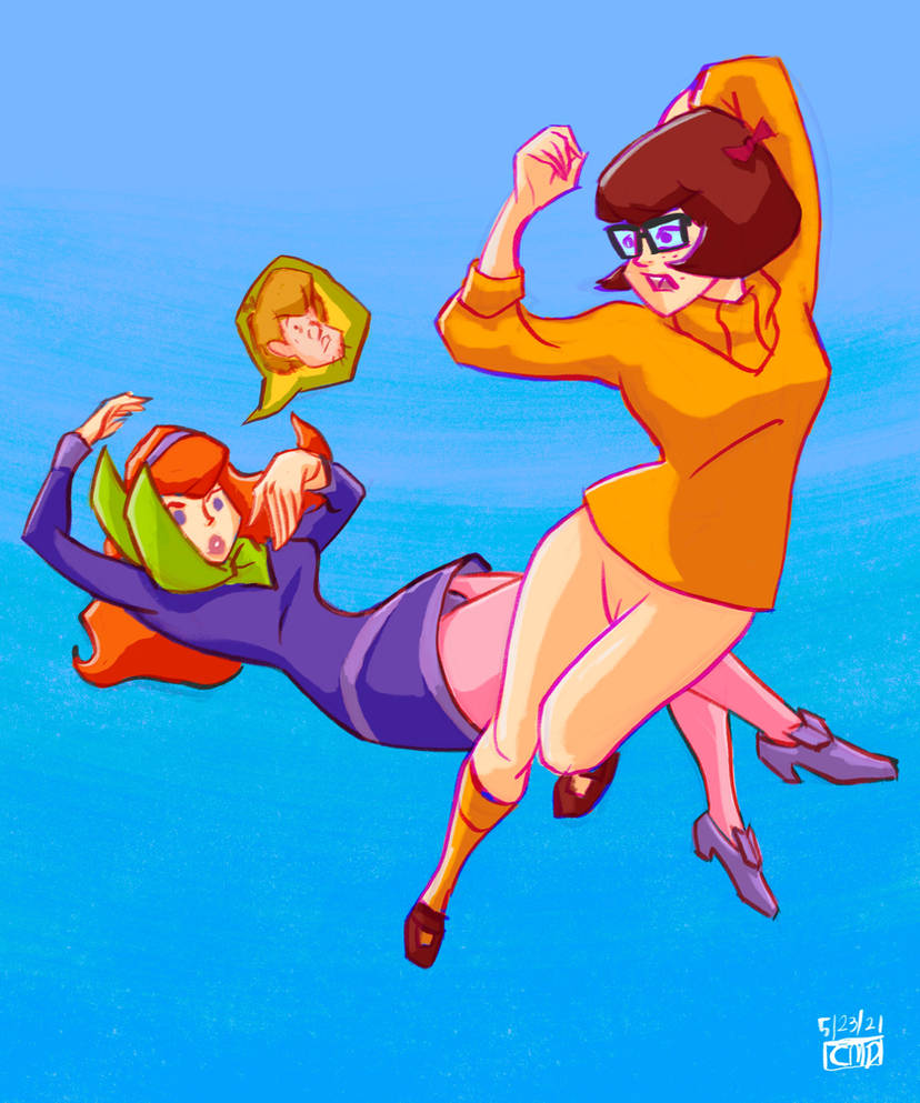 Cartoon Porn – 2021 blue background brown hair cartoon network daphne blake dress falling